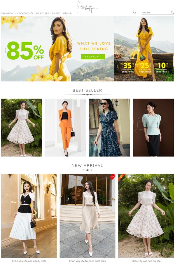 Website Bán Hàng Thời Trang Cao Cấp Mẫu 15