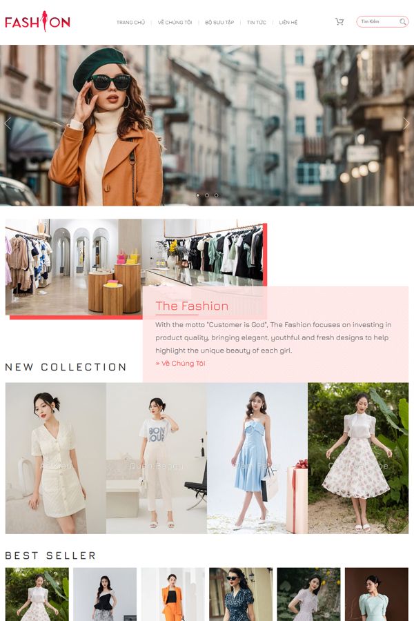 Website Cửa Hàng Thời Trang Cao Cấp Mẫu 18