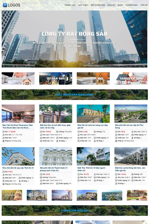 Website Dịch Vụ Môi Giới Bất Động Sản, Mua Bán Nhà Đất Mẫu 23