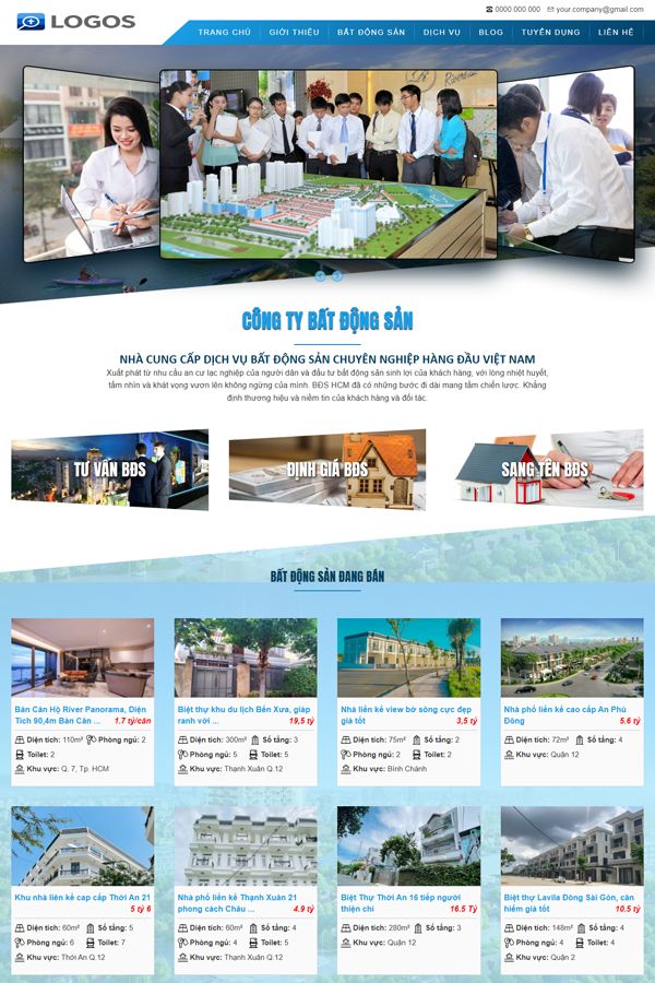 Website Doanh Nghiệp Bất Động Sản, Công Ty Môi Giới Nhà Đất Mẫu 27