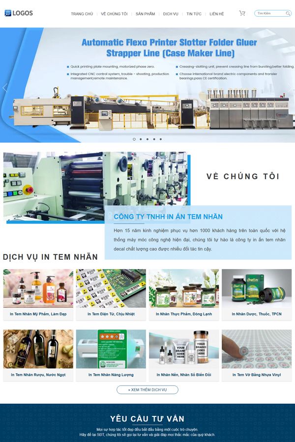 Website Doanh Nghiệp Sản Xuất Thương Mại Dịch Vụ Mẫu 20