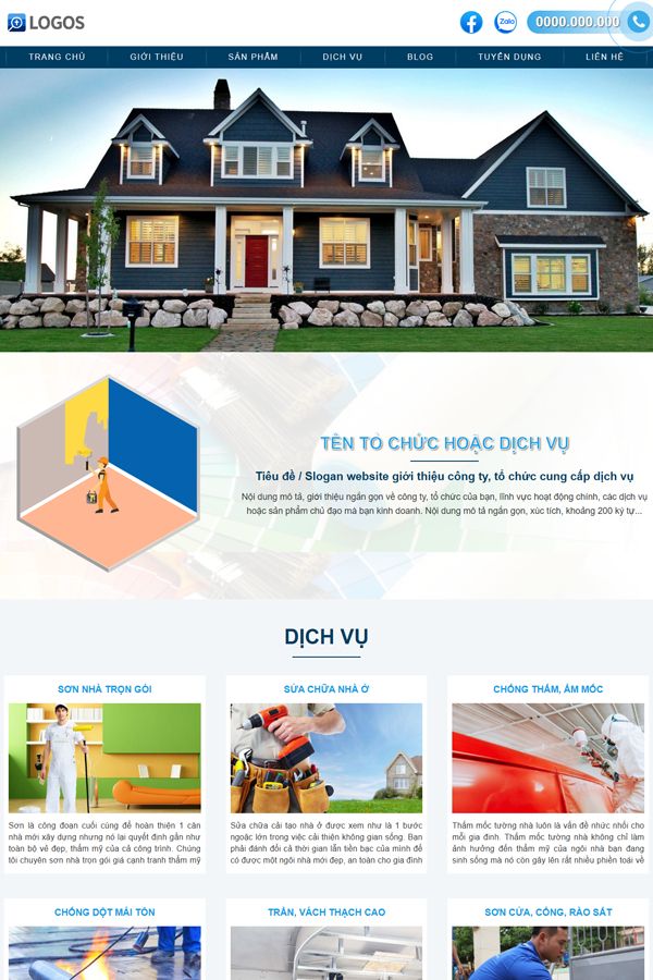 Website Giới Thiệu Dịch Vụ Cá Nhân Mẫu 03