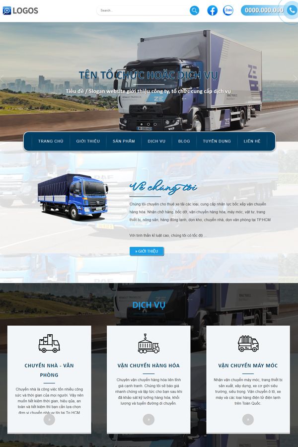 Website Giới Thiệu Dịch Vụ Doanh Nghiệp Mẫu 06