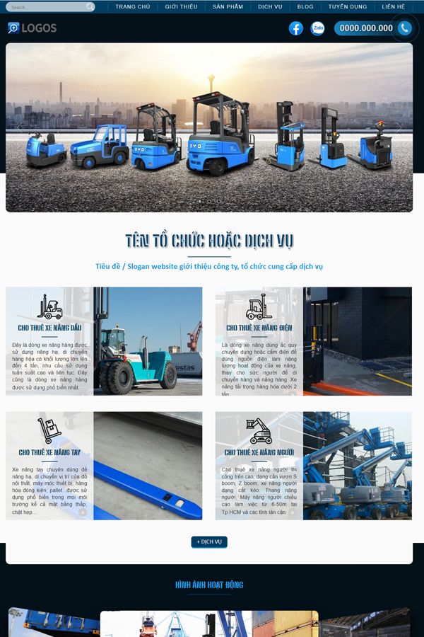 Website Giới Thiệu Dịch Vụ Doanh Nghiệp Mẫu 07
