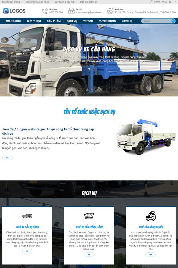 Website Giới Thiệu Dịch Vụ Doanh Nghiệp Mẫu 09