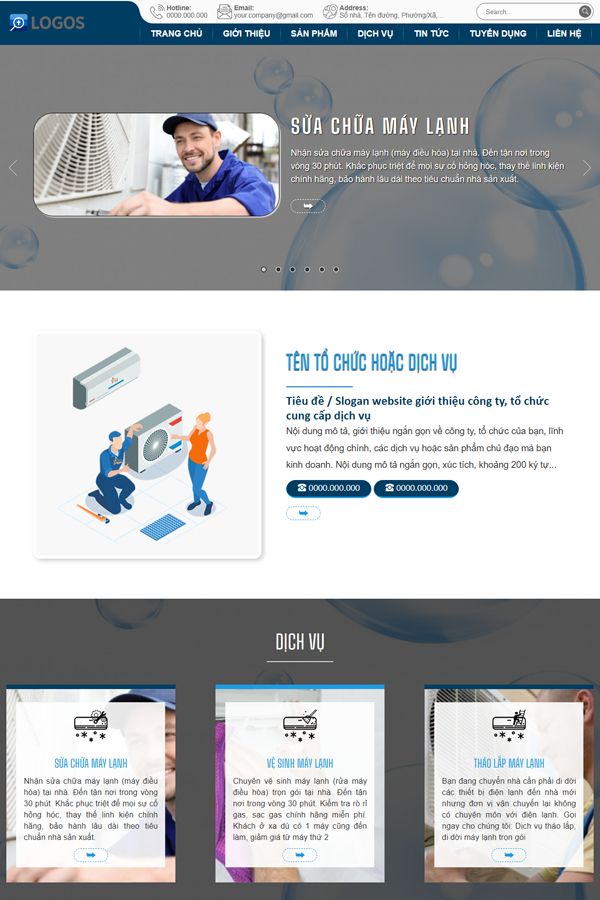 Website Giới Thiệu Dịch Vụ Doanh Nghiệp Mẫu 10