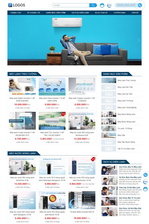 Website Thương Mại Dịch Vụ Tổng Hợp Mẫu 14