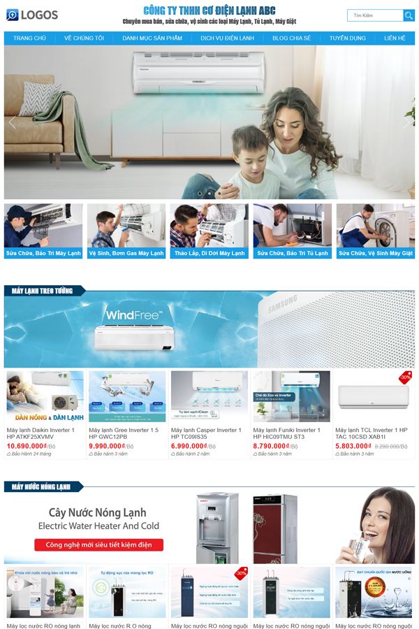 Website Thương Mại Dịch Vụ Tổng Hợp Mẫu 16